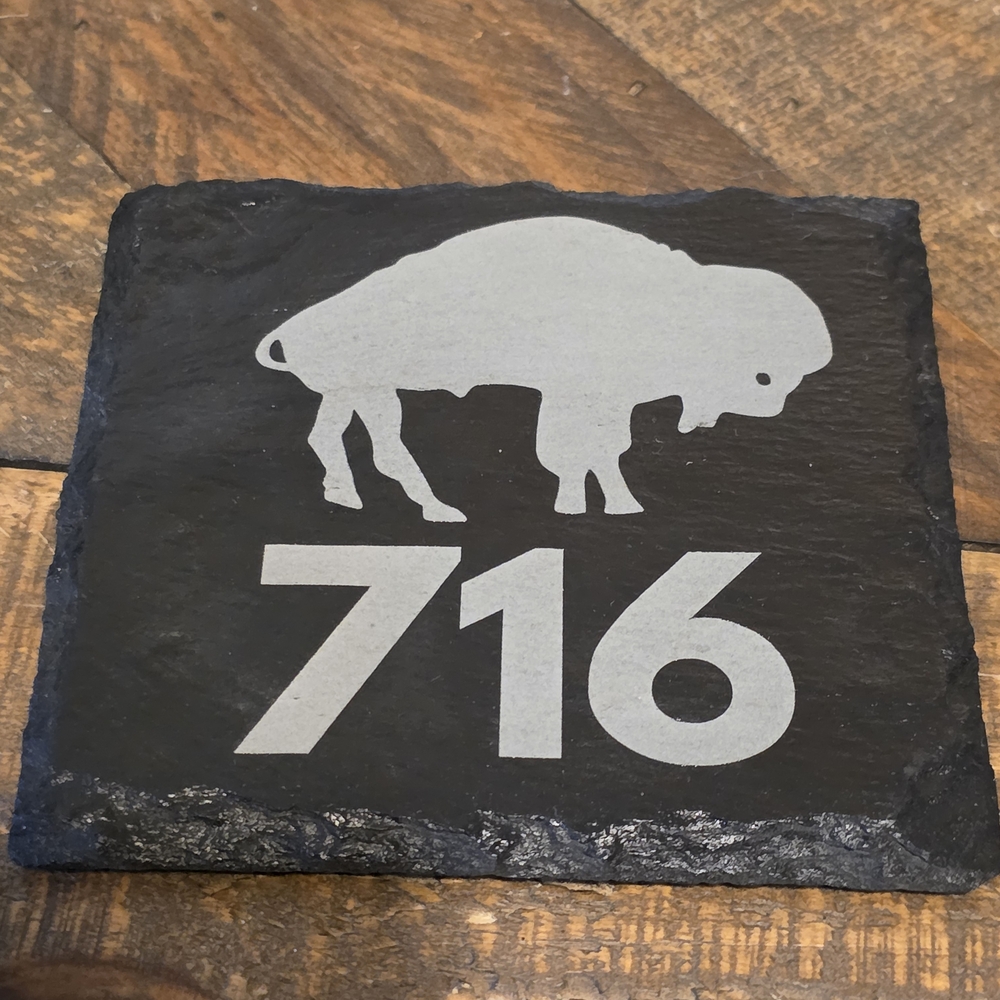 Buffalo Bills Slate Coasters - Multiple Designs - Set Of 4 - Picture 4 of 7